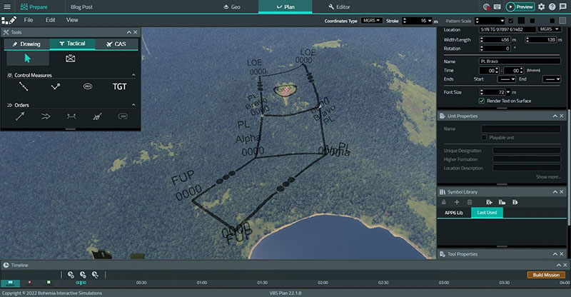 The operator adds the assigned boundaries to the operation, with the ability to render this in 3D, the planning team can far more easily take the terrain picture into account
					