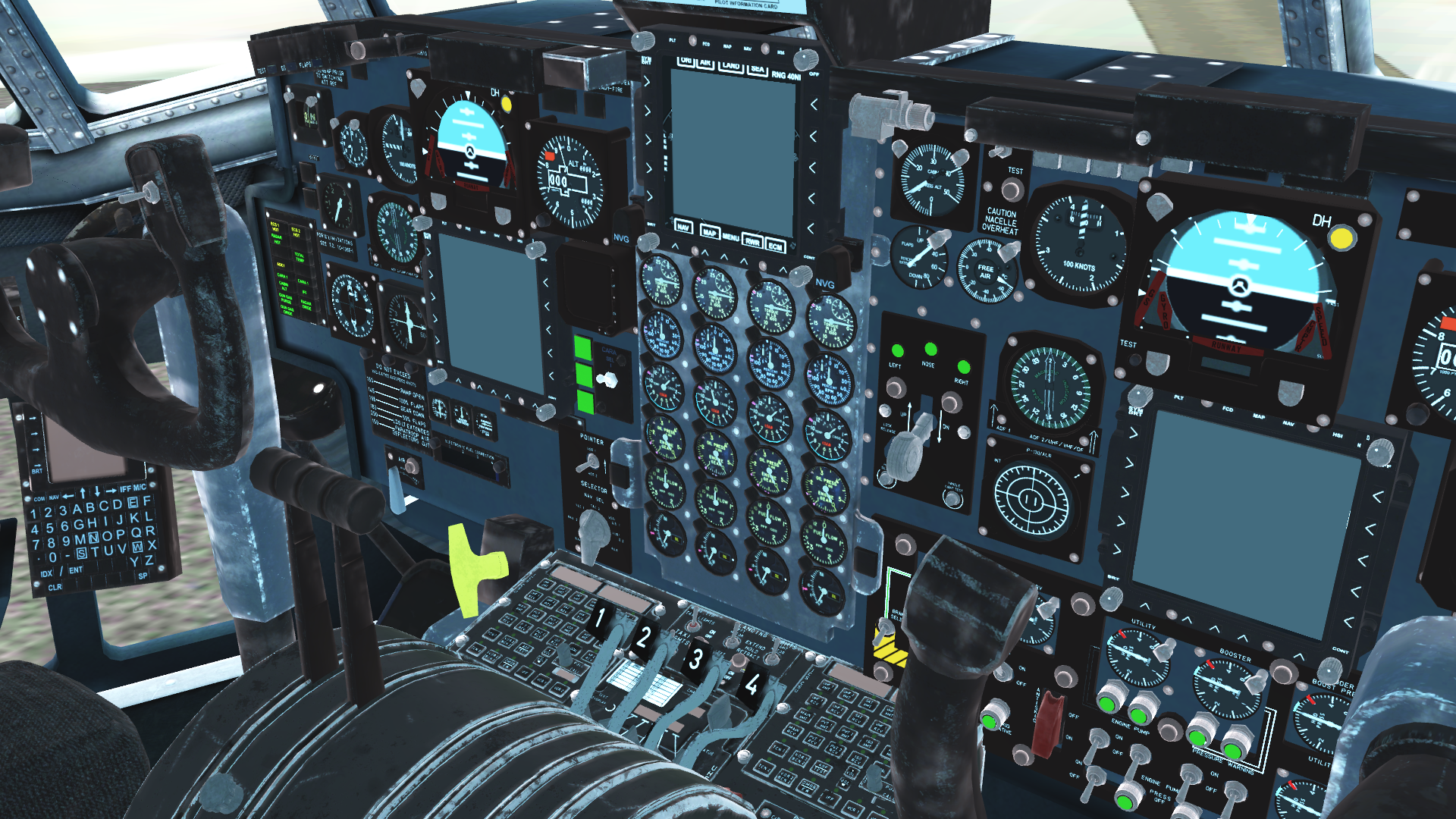 AC-130 virtual flight checklist training high-fidelity interactive 3D cockpit