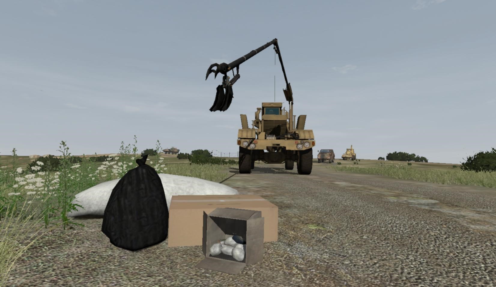 ADF Husky model in VBS3 Counter IED Route Clearance Military Training and Simulation