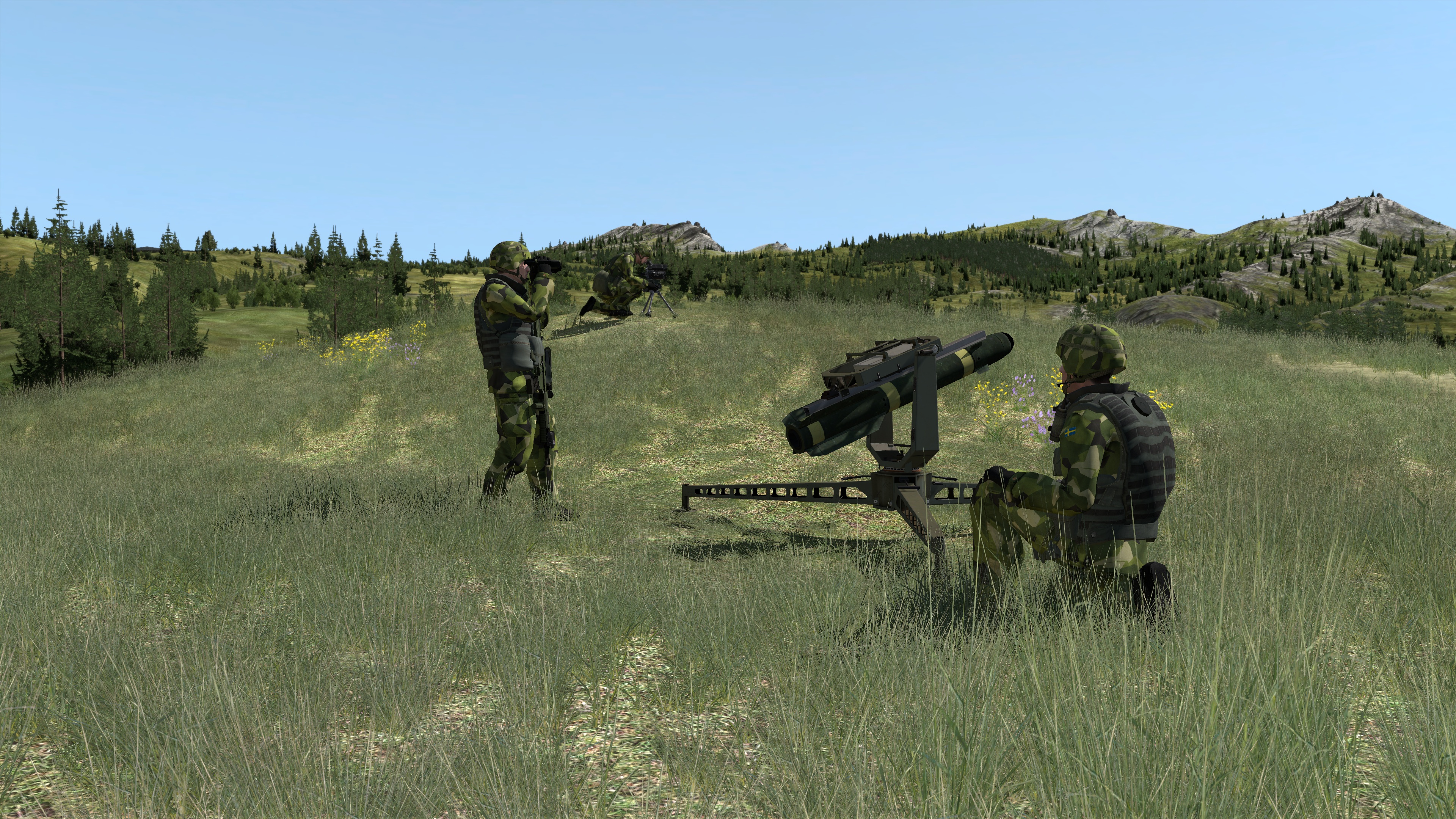 Swedish Army 3D models in VBS3 for forward observer training