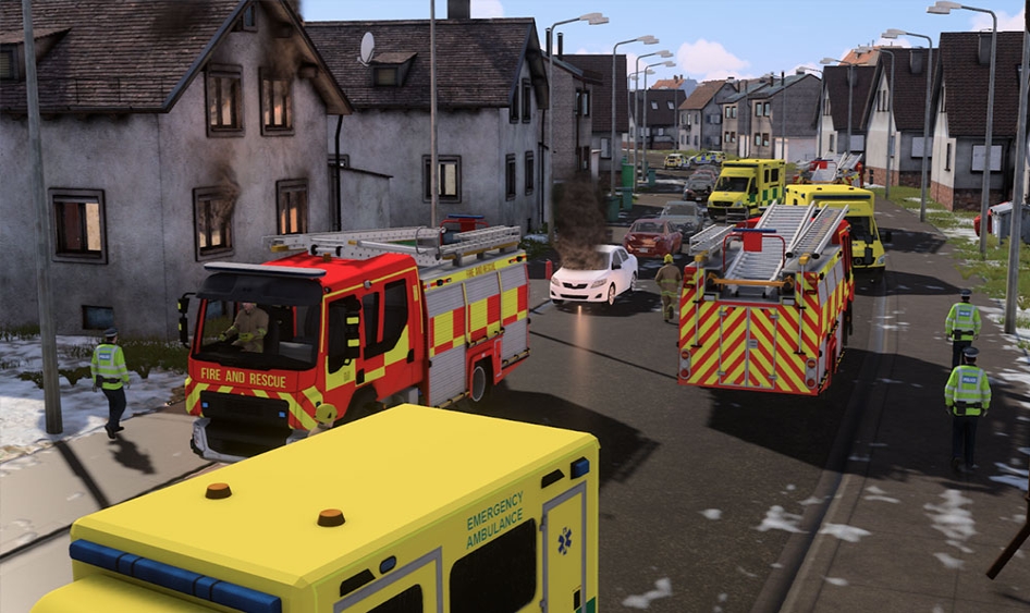 UK Civilian Police, Fire, and Ambulance vehicles and characters
