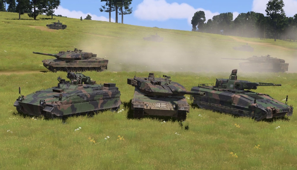German Army Marder, Leopard 2, and Puma