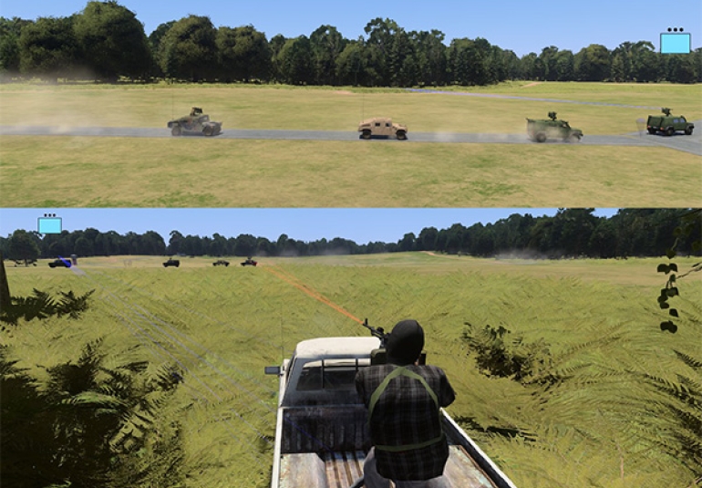 AI identifies different ambush sites for the convoy allowing you to plan and combat